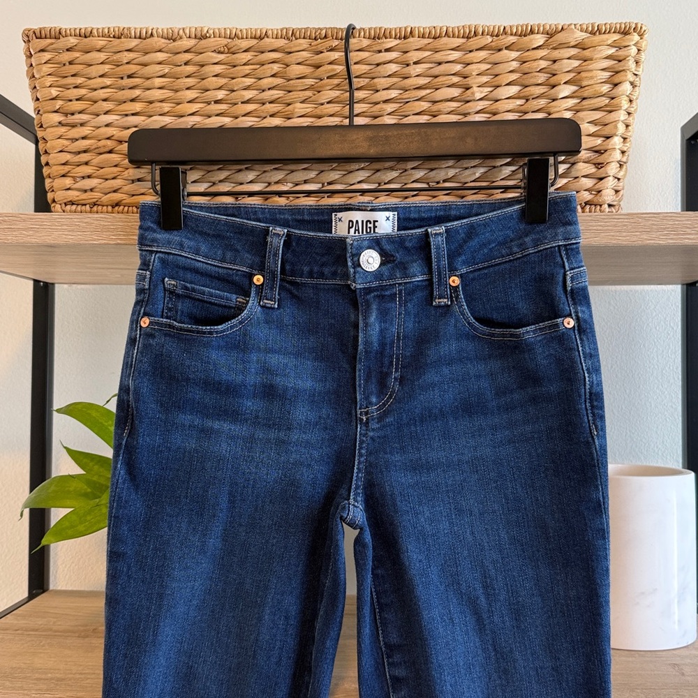 Paige Mid-Rise Skyline Ankle Peg Leg Jeans, 26 - Picture 2 of 8